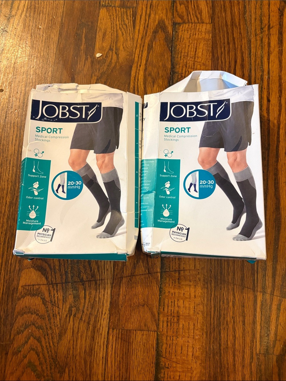 🎉JOBST Sport Medical Compression Knee-High Socks in Black and Gray - 20-30 mmHg